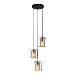 Italux lampa wisząca Kalula PND-78901-3A-BK+AMB