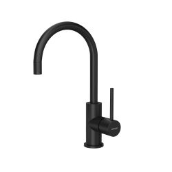 Corsan Lugo bateria umywalkowa kuchenna stojąca obrotowa wylewka czarny mat