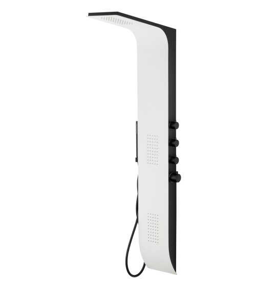Corsan Duo panel prysznicowy biało - czarny z termostatem
