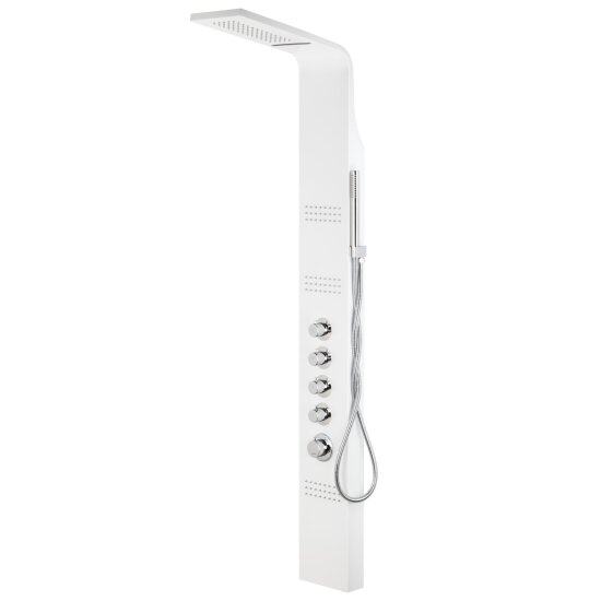 Corsan Kaskada panel prysznicowy z termostatem biały