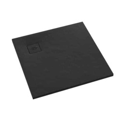Schedpol brodzik kwadratowy Protos Black Stone 80x80 czarny kamień