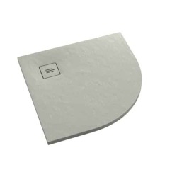 Schedpol brodzik półokrągły Protos Cement Stone 90x90 cementowy kamień