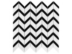 Dunin gres Pure White CHEVRON mix 31x30,5