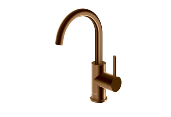 Kohlman bateria umywalkowa z obrotową wylewką Axel Brushed Cooper miedź szczotkowana 