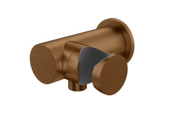 Kohlman uchwyt słuchawkowy z przyłączem wody Axel Brushed Cooper miedź szczotkowana 