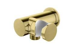 Kohlman uchwyt słuchawkowy z przyłączem wody Axel Brushed Gold złoto szczotkowane