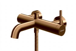 Kohlman bateria wannowo-prysznicowa Axel Brushed Cooper miedź szczotkowana 