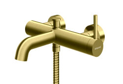 Kohlman bateria wannowo-prysznicowa Axel Brushed Gold złoto szczotkowane