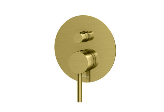 Kohlman bateria wannowo-prysznicowa podtynkowa Axel Brushed Gold złoto szczotkowane