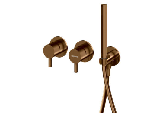 Kohlman bateria wannowo-prysznicowa podtynkowa Axel Brushed Cooper miedź szczotkowana 