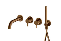 Kohlman bateria wannowa podtynkowa Axel Brushed Cooper miedź szczotkowana 