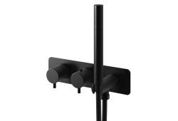 Kohlman bateria wannowa podtynkowa z termostatem Axel Black czarny mat QW265AB