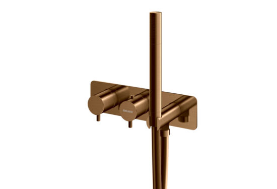 Kohlman bateria wannowa podtynkowa termostatyczna Axel Brushed Cooper miedź szczotkowana 
