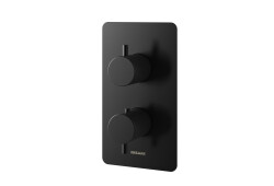 Kohlman bateria wannowa termostatyczna Axel Black 2 wyjścia czarny mat QW432AB