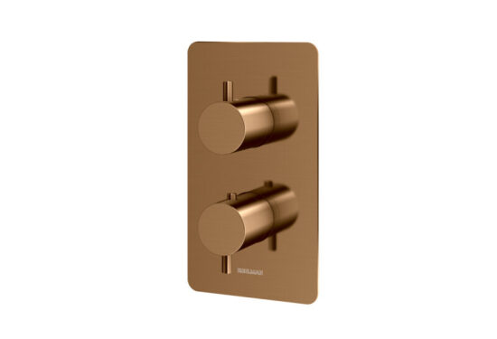 Kohlman bateria prysznicowa podtynkowa termostatyczna Axel Brushed Cooper miedź szczotkowana 