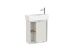 Roca Tura szafka z umywalką UNIK Compacto z 1 drzwiami i półkami 55x27 cm