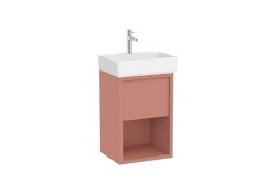 Roca Tura szafka z umywalką UNIK Compacto z 1 szufladą i dolną półką 45 cm terakota