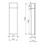 Elita lustro Indus 50x190 Black Matt 168366