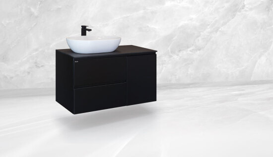 Widax szafka pod umywalkę podwieszana Salvia Black Premium 140x50 możliwość dowolnego wymiaru szafki