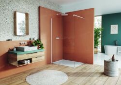 SanSwiss walk-In EASY STR4P ścianka wolnostojąca 90 cm biały mat