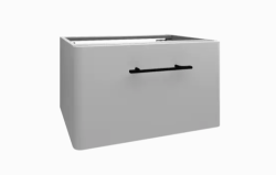 Devo szafka pod umywalkę Mood 80x49 ciemno szara / Onyx Gray Suedette Matt MD-SUM1S80x30-F79
