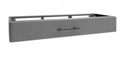 Devo szafka z szufladą Mood 120x49 ciemno szara / Onyx Gray Suedette Matt MD-SU1S120-F79