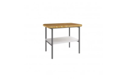 Devo stołek Oval 50x35 Alpine white / Natural Oak Wood OV-ST50x35-P36D01