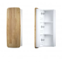 Devo szafka wisząca Oval 34x32,6 Alpine white / Natural Oak Wood OV-SW1DLE34-P36D01