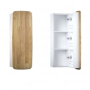 Devo szafka wisząca Oval 34x32,6 Alpine white / Natural Oak Wood OV-SW1DLE34-P36D01