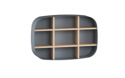 Devo kaseton metalowy Oval 60x12 Natural Ash Wood / Grey OV-MK60-L10D02