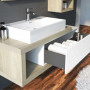 Devo szafka pod umywalkę Fifa 140x44 Oak Halifax White / Arctic White HG FI-SU1SLE140-P29F01