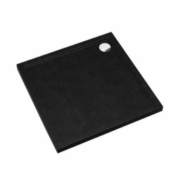 Schedpol brodzik kwadratowy Sharper Black Stone 80x80 czarny kamień