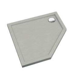 Schedpol brodzik pięciokątny Sharper Cement Stone 90x90 cementowy kamień