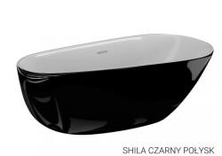 Polimat wanna wolnostojąca Shila czarny połysk 168x85 00342