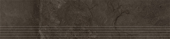 Tubądzin płytka gresowa Grand Cave Brown stopnica podłogowa 119,8x29,6
