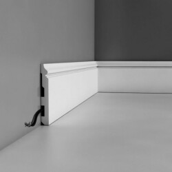Orac Decor listwa przypodłogowa SX118-malowana RAL9003 13,8 cm