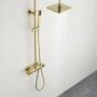 Sapho Spy zestaw prysznicowy z baterią termostatyczną złota błyszcząca