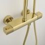 Sapho Spy zestaw prysznicowy z baterią termostatyczną złota błyszcząca