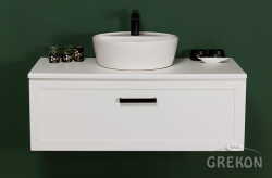 Grekon szafka z umywalką Areda Petto Bianco 100x48 uchwyt czarny PET-B-U100/46 + AREDA-42