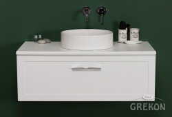 Grekon szafka z umywalką Monat Petto Bianco 100x48 uchwyt chrom PET-B-U100/46 + MONAT-400C