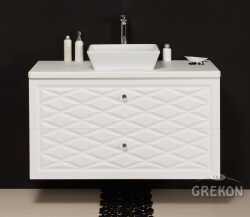 Grekon szafka z umywalką Cobra 103x50 biała CBR-B-U100/48/2 + QUADRO