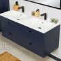 Grekon szafka z podwójną umywalką Grend 121x46 granatowa GRD-GN-U121/46/4 + GREND-1210D