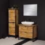 Grekon szafka New York z białą umywalką 80x52 dąb naturalny NY-NE-U80/50/2 + PREMIUM 60