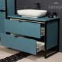 Grekon szafka New York z białą umywalką 100x52 niebieska NY-N-U100/50/2 + PREMIUM 60