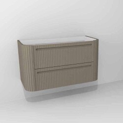 Devo szafka pod blat Gloria 2.0 wisząca 100 cm Stone Grey Supermatt F111 ryflowana