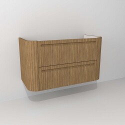 Devo szafka pod blat Gloria 2.0 wisząca 100 cm Oak Endgrain Classic Synchro F108 ryflowana