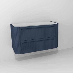 Devo szafka pod blat Gloria 2.0 wisząca 120 cm Perfect Touch Parisian Blue F103 ryflowana