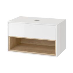 Excellent szafka pod umywalkę Tuto 80x45,7 Biały / Dąb MLEX.0102.800.WHBL