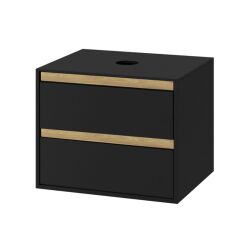Excellent szafka pod umywalkę Tuto 60x45,7 Czarny / Dąb MLEX.0104.600.BKBL
