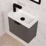 Grekon szafka łazienkowa szara 40cm FRESCO z umywalką